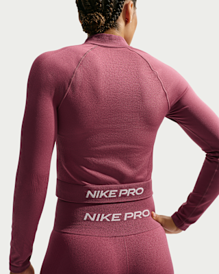 Nike Pro Seamless Women's Dri-FIT Full-Zip Top. Nike LU
